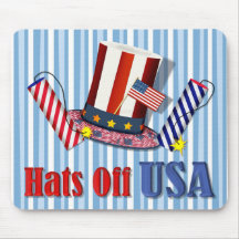 Hats Off USA Mouse Pads
