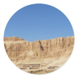 Hatshepsut Temple panoramic photograph Round Sticker