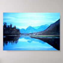 Hatzic Lake Reflections -  Poster