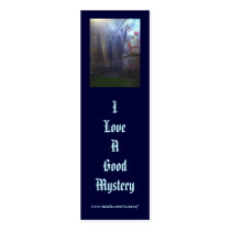 Haunted bookmark business card templates