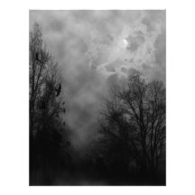 Haunted Gothic Sky Customized Letterhead
