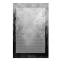 Haunted Halloween Note Paper Lined Personalized Stationery
