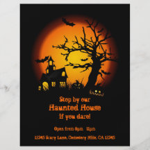 Haunted House Halloween Flyers