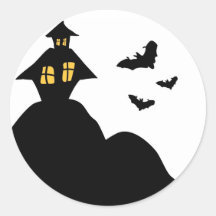 Haunted house on white background stickers