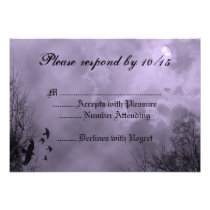 Haunted Sky Purple Mist RSVP Invitation invitations