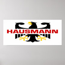 Hausmann Surname Poster