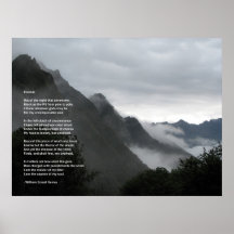 Hausse dans l'affiche de poème d'Invictus de nuage