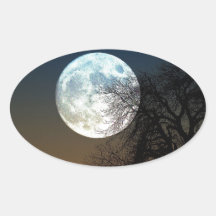 Hausse de lune sticker ovale