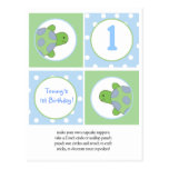Hauts de forme heureux de petit gâteau de tortues  cartes postales