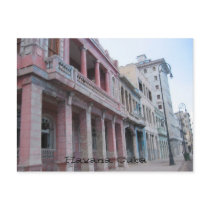 havana buildings post card