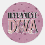 Havanese DIVA Round Sticker