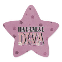 Havanese DIVA Star Stickers
