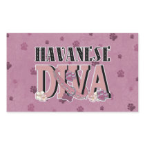 Havanese DIVA Rectangle Stickers