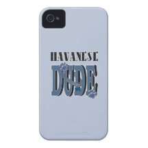 Havanese DUDE Case-Mate iPhone 4 Cases