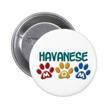 HAVANESE Mom Paw Print 1 Pin