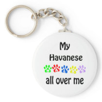 Havanese Walks Design keychains