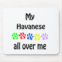 Havanese Walks Design Mouse Pad