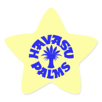 Havasu Palms Logo, Blue Star Stickers