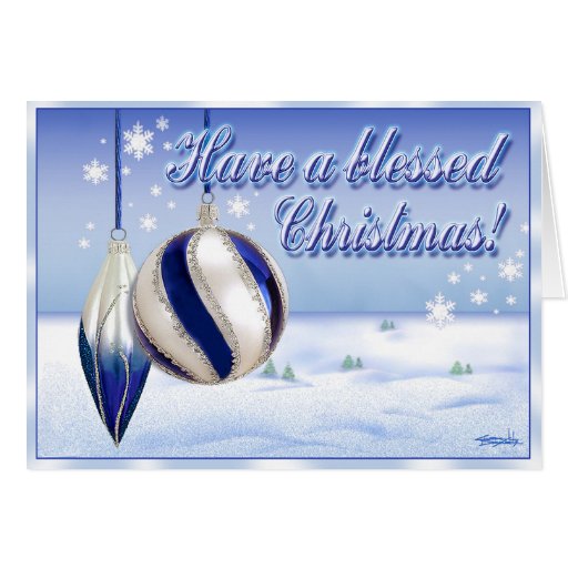 Have a Blessed Christmas Holiday Greeting Card | Zazzle