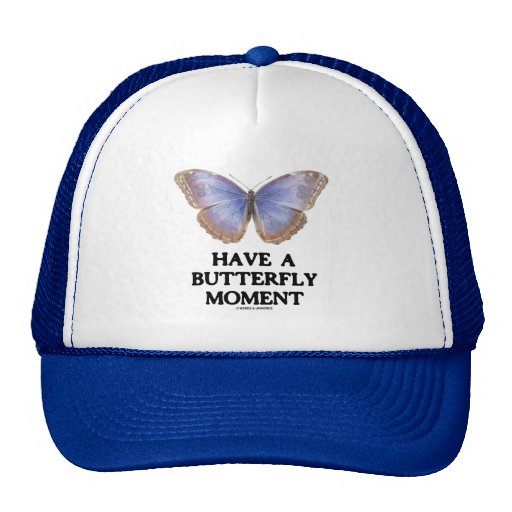Have A Butterfly Moment (Morpho helenor Butterfly) Mesh Hat