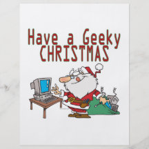 have a geeky christmas santa computer tech flyer design
