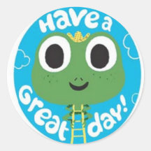 Have a great day round stickers