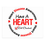 Have a Heart Get Checked Heart Disease Postcards