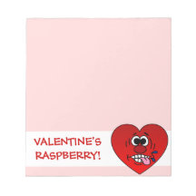 Have a Juicy Raspberry for Valentine's Memo Notepads
