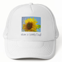 Have a Lovely Day! hat Yellow Sunflower sports hat