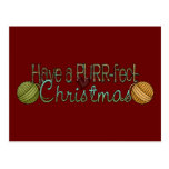 Have A Purrfect Christmas Postcard