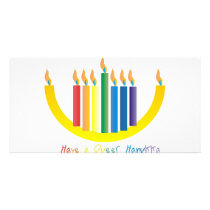 Have a Queer Chanukah Customized Photo Card