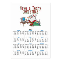 have a techy christmas computer geek santa business cards