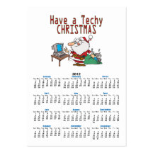have a techy christmas computer geek santa business cards