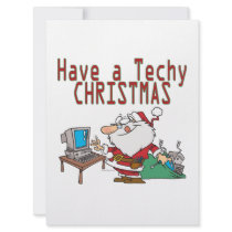have a techy christmas computer geek santa custom announcement