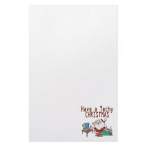 have a techy christmas computer geek santa stationery