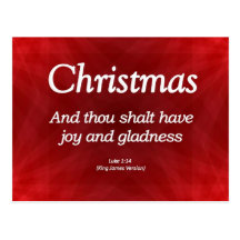 Have Joy and Gladness Christmas Luke 1-14 Post Card
