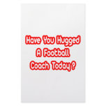 Have You Hugged A Football Coach Today? Custom Stationery