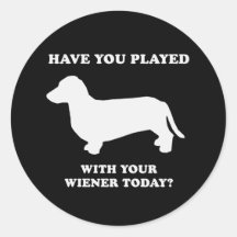 Have you played with your wiener today sticker