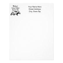 Having a honey badger kind of day letterhead