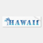 Hawaii blue palm tree bumper stickers