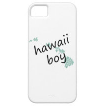 Hawaii Boy on Child's Hawaii Map Drawing iPhone 5 Covers