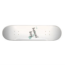 Hawaii Boy on Child's Hawaii Map Drawing Skateboard Decks
