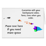 Hawaii Colourful Customize card how you like it