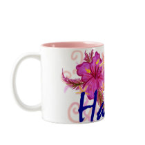 Hawaii colourful flowers coffee mug