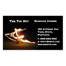 Hawaii Fire Dance Business Card Template
