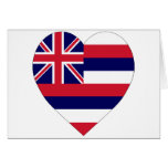 Hawaii Flag Heart Card