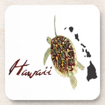 Hawaii Green Sea Turtle Beverage Coaster