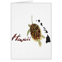 Hawaii Green Sea Turtle Card