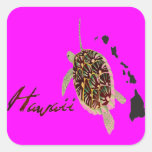 Hawaii Green Sea Turtle Square Sticker