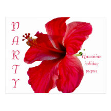 Hawaii Holiday Cocktail Party Invite Postcards